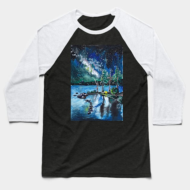 Starry sky Baseball T-Shirt by feafox92